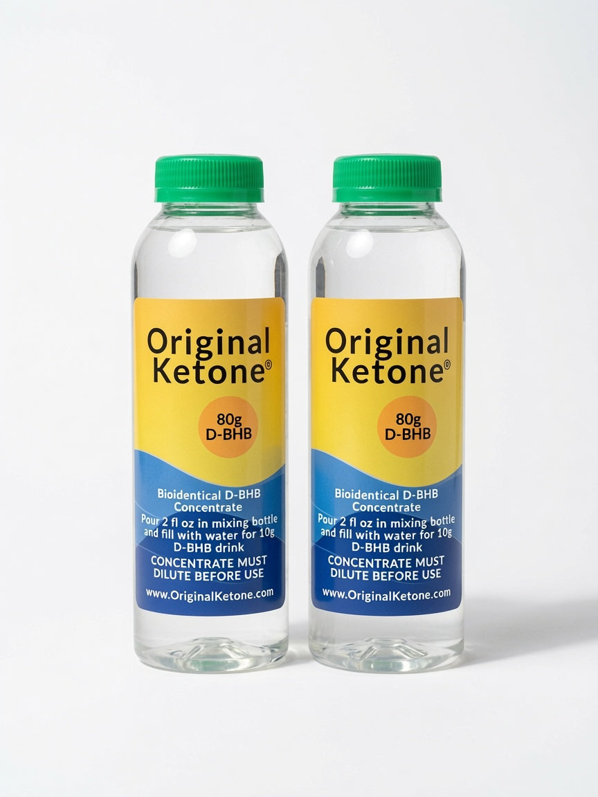 Original Ketone double pack with two 80g bioidentical D-BHB concentrate bottles.